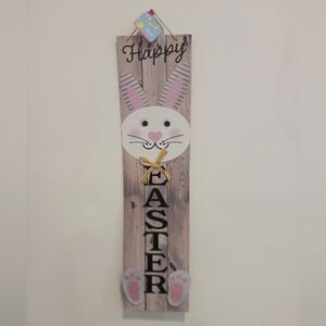 3 for $26 - Happy Easter Bunny Wood Wall Plaque Holiday Decor Door Wall Sign